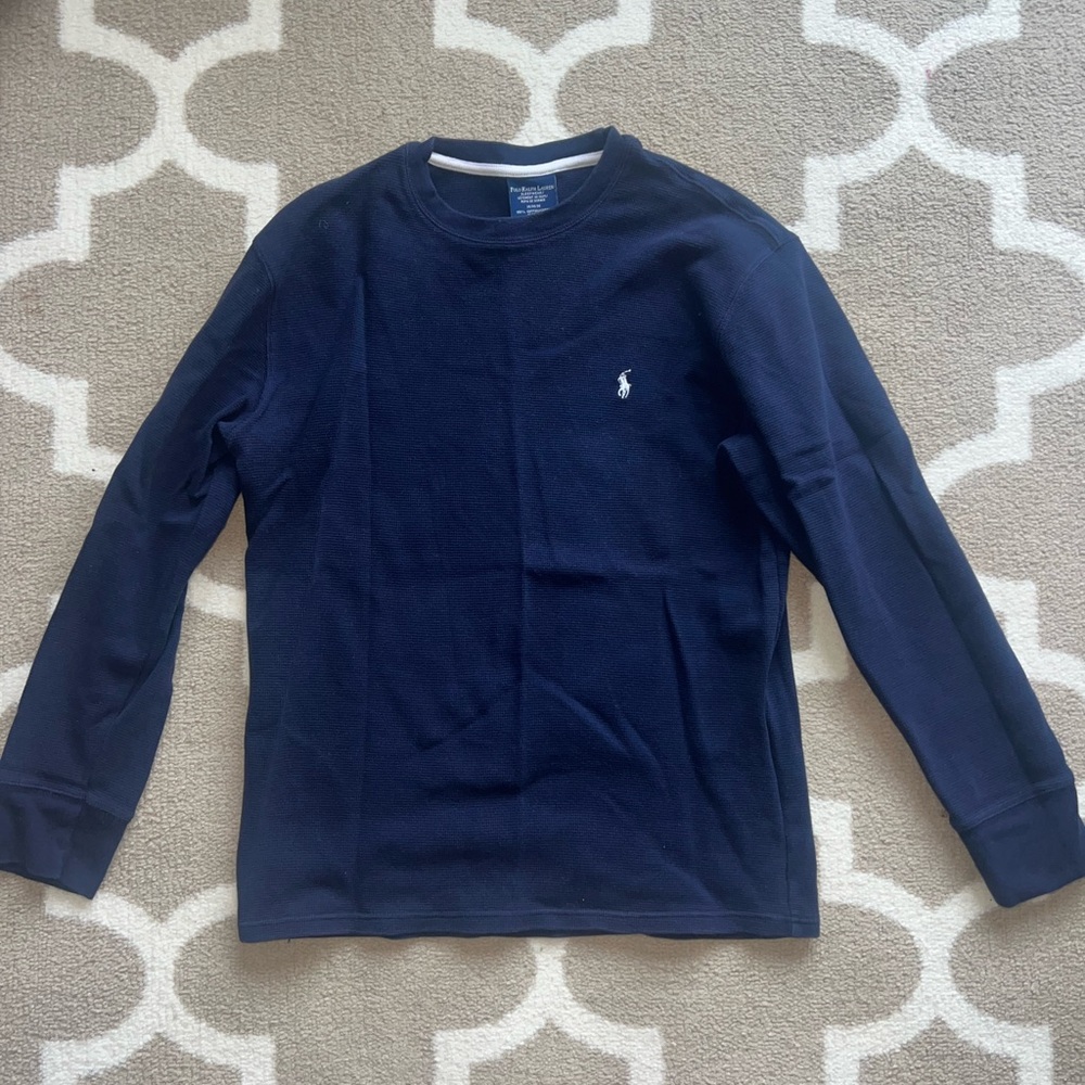 Polo by Ralph Lauren Navy Waffle-Knit Crewneck